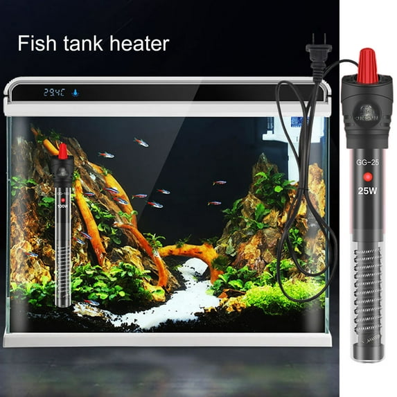 Mdesiwst Fish Tank Heater Temperature Adjustable Digital Display Waterproof with Indicator Light Heating Fish Tank 100W Fish Tank Heating Rod Submersible Heater for Home