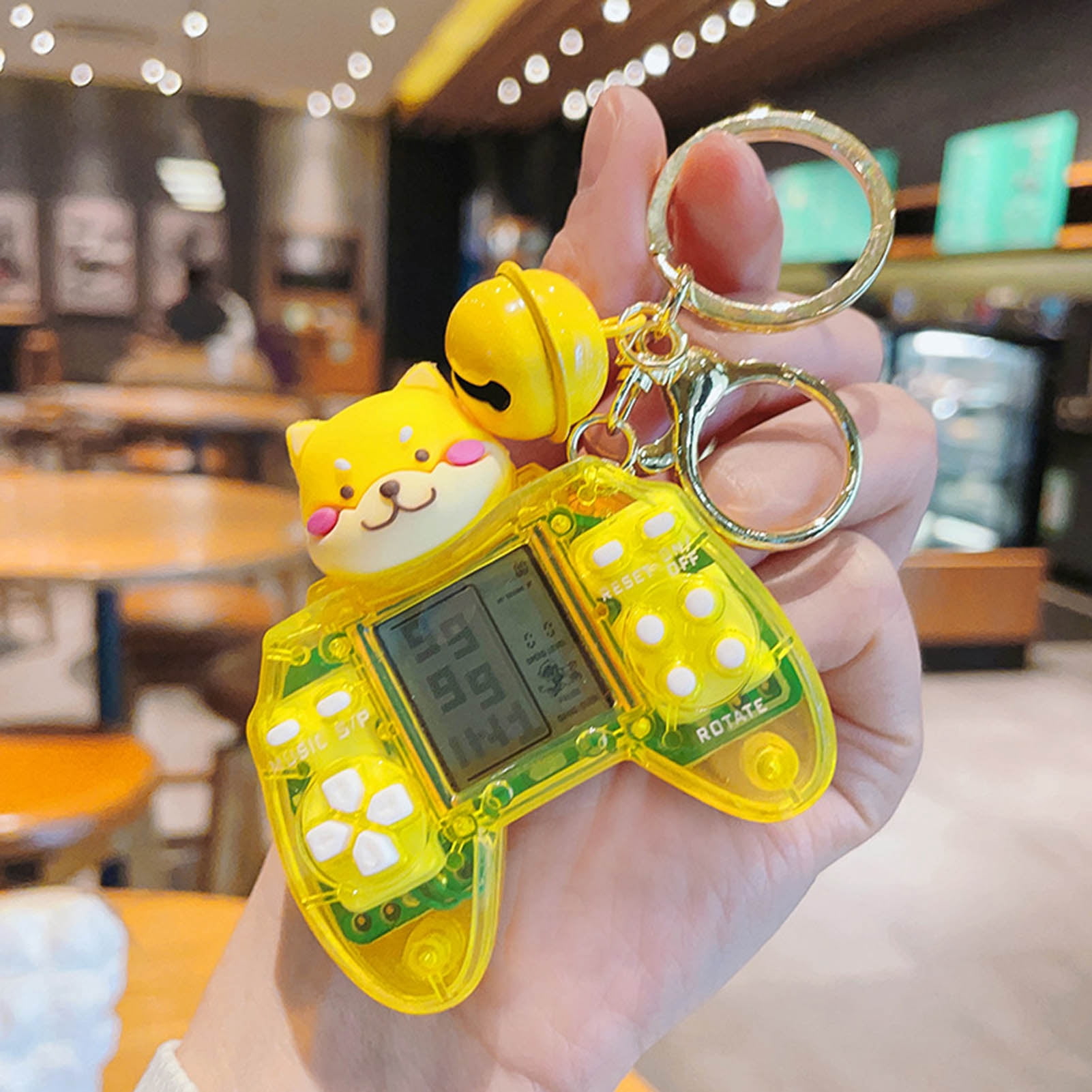 Keychain Console Mdesiwst Game Console Keychain Cartoon Mini Game Machine Fun Handheld ...