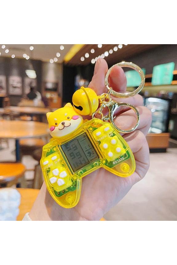 Game Console Keychain Cartoon Mini Game Machine Fun Handheld Entertainment for Gift