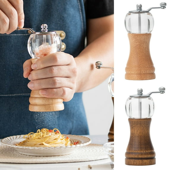 Mdesiwst Hand Shake Pepper Grinder Solid Wood Sea Salt Pepper Powder Safe Hygienic Eco-friendly Kitchen Tool Grinder
