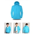 thumbnail image 1 of Mdesiwst Hooded Long Sleeve Sunscreen Jacket Pockets Zipper Placket Solid Color Unisex Thin Sun Protection Clothing, 1 of 7