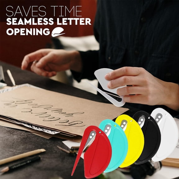 Mdesiwst Letter Opener Envelope Slitter, Efficient Envelope Opener Slitter, Letter Openers with Razor Blade for Envelope, Package