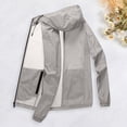 thumbnail image 1 of Mdesiwst Men Summer Sunscreen Coat Hooded Thin Anti-UV Zipper Closure Solid Color Sunshade Long Sleeves Plus Size Fishing Men Summer Jacket Cycling Garment, 1 of 7