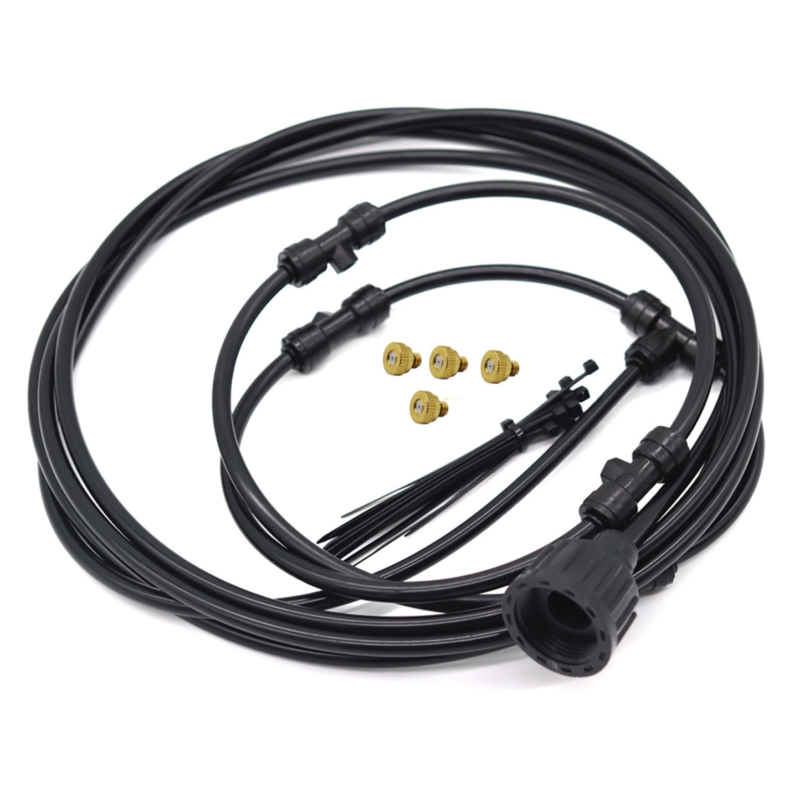 Mdesiwst Misting Tube Bendable Removable Brass Nozzles PE Leakproof