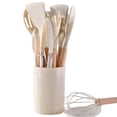 thumbnail image 1 of Mdesiwst Non-stick Silicone Cookware Silicone Cooking Utensils Set Non-stick Heat Resistant Spatula Spoon Oil Brush Shovel Egg Beater Food Grade for Non-stick, 1 of 8