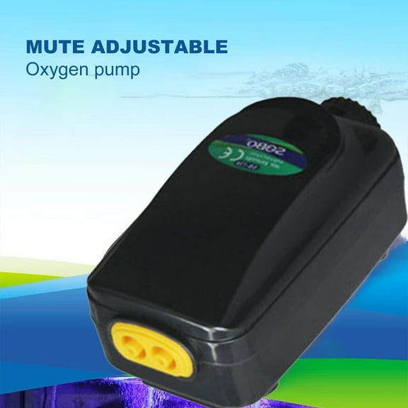 Mdesiwst Oxygen Pump Silent Increasing Bubble ABS Water Circulation Aerator Pump for Aquarium
