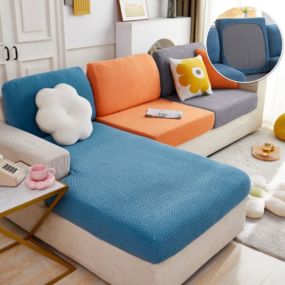 Mdesiwst Sofa Cushion Non-fading Shower Hat Design All-inclusive Double Non-slip Dustproof All Seasons Lazy Polar Fleece Sofa Cover Home Supply