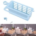 thumbnail image 1 of Mdesiwst Sponge Sink Sponge Caddy, Plastic Detachable Hanging Faucet Drain Rack for Bathroom, Scrubbers, Soap,, 1 of 7