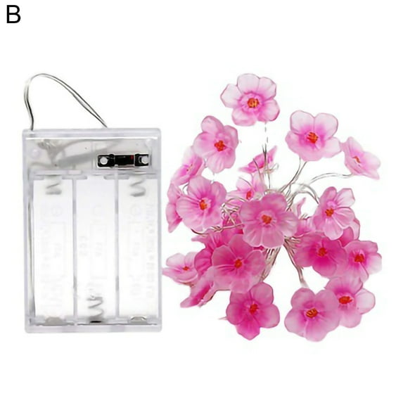 Mdesiwst String Light Decorative Battery-powered Cherry Blossom Flower LED Fairy Lamp Light Fixture for Indoor