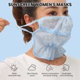 thumbnail image 1 of Mdesiwst Summer Sunscreen Face Hood Neck Guard Dust-proof Sun Protection Thin Flower Embroidery Sunshade Face-protective Cycling Wear Outdoor Dust Veil Camping Accessories, 1 of 7