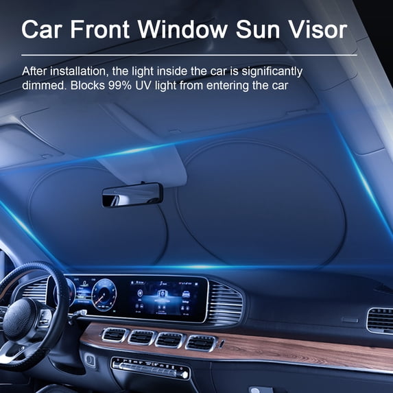 Mdesiwst Sunshade Foldable Light Blocking Heat Insulation UV Protection Summer Car Windshield Cover Sun Shade Visor Protector Interior Accessories