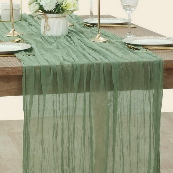 Mdesiwst Table Runner Durable Beautiful Bohemian Style Gauze Table Cover for Home Festival Holiday Decoration