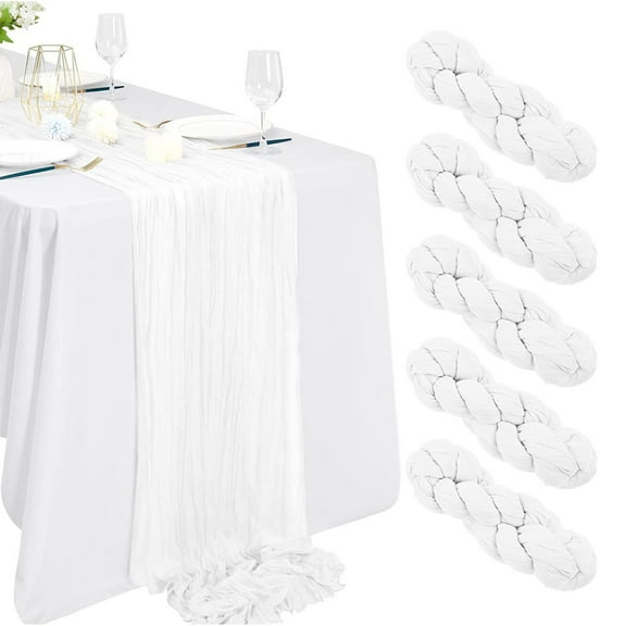 Mdesiwst Tablecloth Decor Eco-friendly Handmade Table Runner Protective Dirt-resistant Waterproof Extra-long Dining Table Cover for Party Decoration