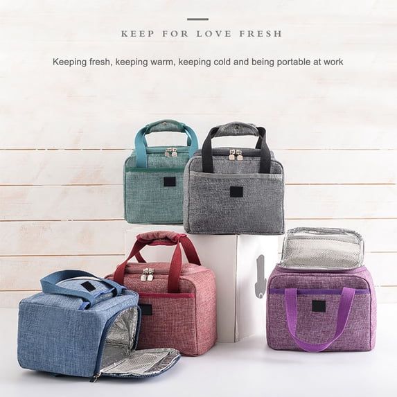 Mdesiwst Thick Thermal Insulated Food Storage Pouch Lunch Box Picnic Heat Protecting Bag