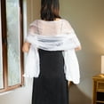 thumbnail image 1 of Mdesiwst Thin Bright Silk Solid Color Dress Shawl Bridesmaid Cheongsam Long Shawl, 1 of 7