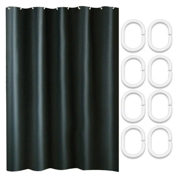 Mdesiwst Tub Shower Curtain, Wrap Around Clear Shower Curtain Liner with 8 Hook PEVA Extra Wide Bathtub Curtain for Bathroom Vintage Freestanding Tub 47.24"W x 70.87"L