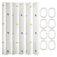 thumbnail image 1 of Mdesiwst Tub Shower Curtain, Wrap Around Clear Shower Curtain Liner with 8 Hook PEVA Extra Wide Bathtub Curtain for Bathroom Vintage Freestanding Tub 47.24"W x 70.87"L, 1 of 7