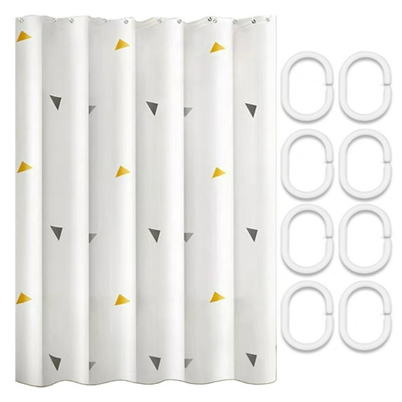 Mdesiwst Tub Shower Curtain, Wrap Around Clear Shower Curtain Liner with 8 Hook PEVA Extra Wide Bathtub Curtain for Bathroom Vintage Freestanding Tub 47.24"W x 70.87"L