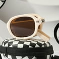 thumbnail image 1 of Mdesiwst Unisex Sunglasses 180 Degree Block Sunlight Good Stability Colored Lens Eye Protection Hip Hop Anti-UV Photo Prop Strong Hinge Glasses Eyewear, 1 of 7