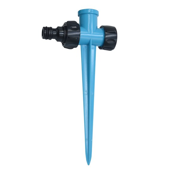 Mdesiwst Watering Plug Dual Head Wide Application Plastic Thread Pipe Connect Stake Garden Accessories