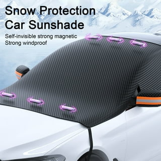 Car Snow and Windshield Sun Shade Half Top Cover fits Small to Mid Size Car
