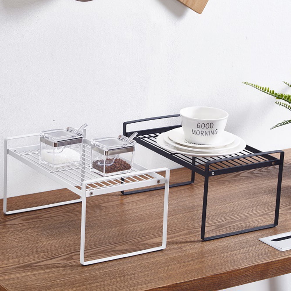 Mdesiwst Wide Stacking Shelf Kitchen Shelf Counter Organizer