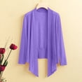 thumbnail image 1 of Mdesiwst Women Coat Solid Color Cardigan Blouse Casual Loose Quick Dry Long Sleeve Quick Dry Thin See-through Open Stitch Sunscreen AC Warm Jacket, 1 of 7