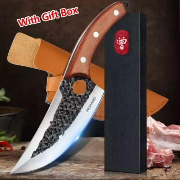 Mdhand Viking Chef'S Knife Japanese Kitchen Butcher Boning Knife Meat Cleaver