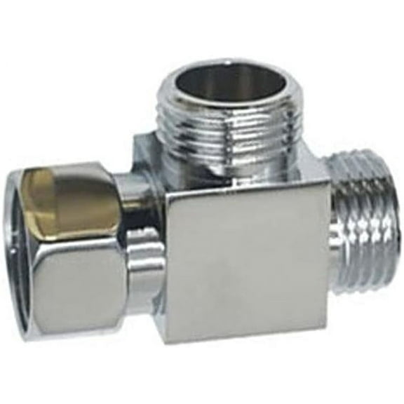 Mdingbao-Brass Connector Fitting Brass 1/2" Male Female Thread Tee Connector T Type Plumbing 3 Way Water Splitter Pipe Fitting Coupler Adapter, 1pcs, Garden Hose Connector (Color : G)