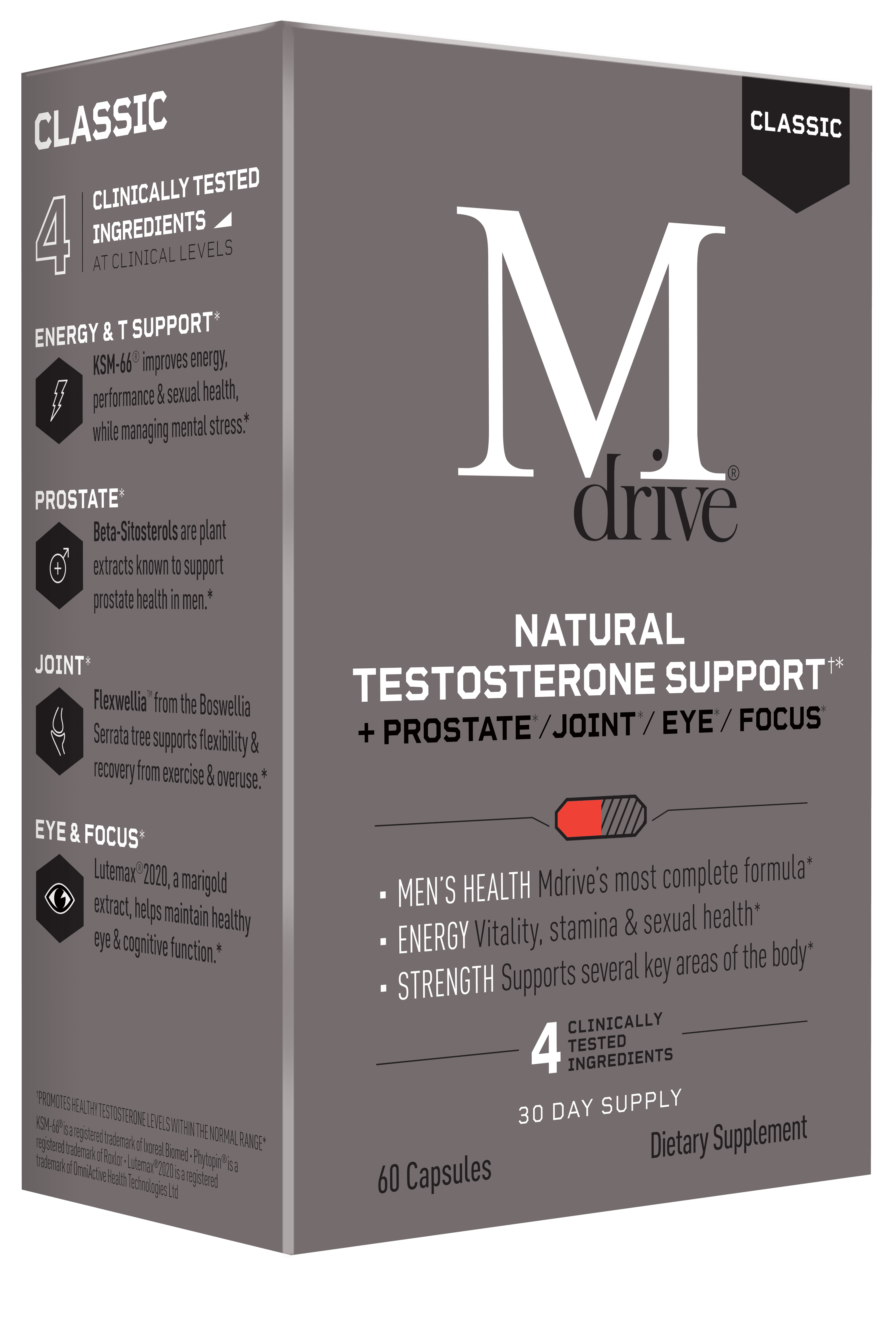 Mdrive Classic Men's Testosterone Booster, Prostate & Joint Support