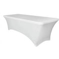 thumbnail image 1 of Mds Pack of 10 Rectangular Stretch 4ft Spandex Table Cover Tablecloths for Wedding - White, 1 of 5