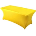 thumbnail image 1 of Mds Pack of 20 Rectangular Stretch 8ft Spandex Table Cover Tablecloths for Wedding - Yellow, 1 of 5