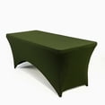 thumbnail image 1 of Mds Pack of 20 Rectangular Stretch Spandex Table Cover 6Ft Fitted Spandex Tablecloths for wedding Decorations Table Toppers - Olive Green, 1 of 6