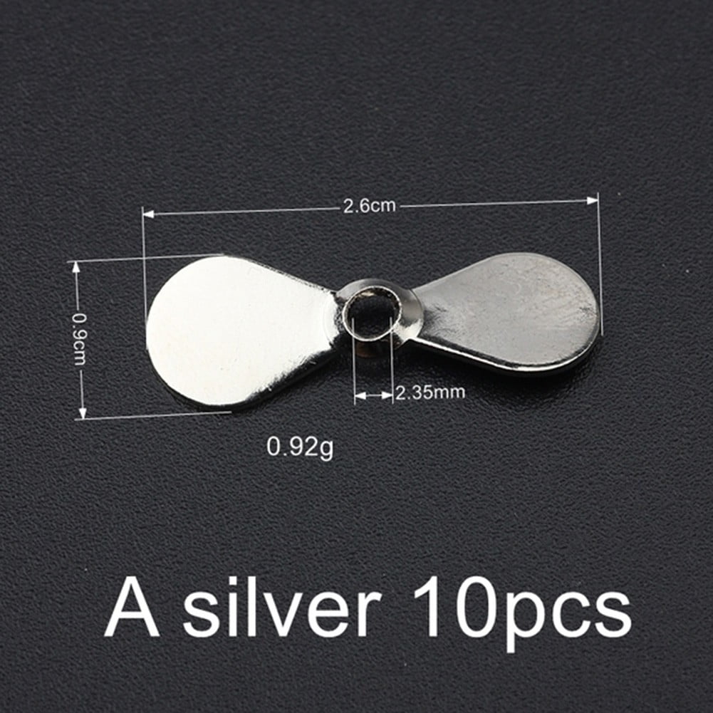 Mduoduo 10 Pcs Prop Blades Propeller Style Spinner Blades DIY Topwater  Lures Spin Blades 