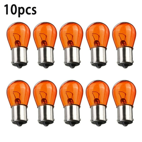 Mduoduo 10pcs Car Bulbs Amber Indicator Bayonet Base Lamp Turn Signal Car Light For Parking Indicator Break Fog Reversing Light Car Accessories