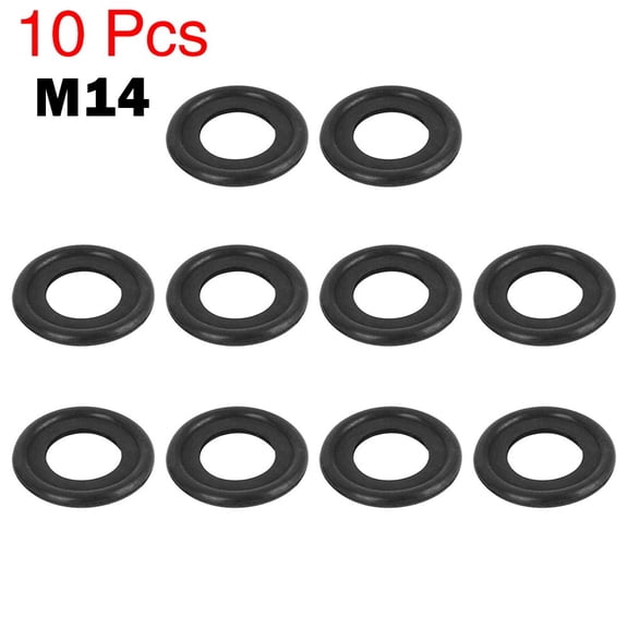 Mduoduo 10x Auto Engine Oil Pan Screw Washer Rubber Washer Gasket For Buick For Chevrolet M14 Engine Oil Drain Plugs Car Accessories