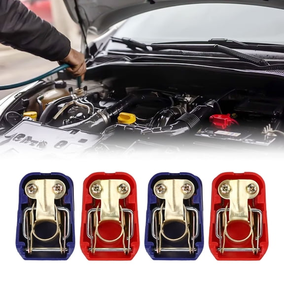 Mduoduo 2 Pair 12V Electrode Quick Release Lift Off Connector Clamps Car Battery Terminals Post Clips For Car Caravan Boat Accessories Car Accessories