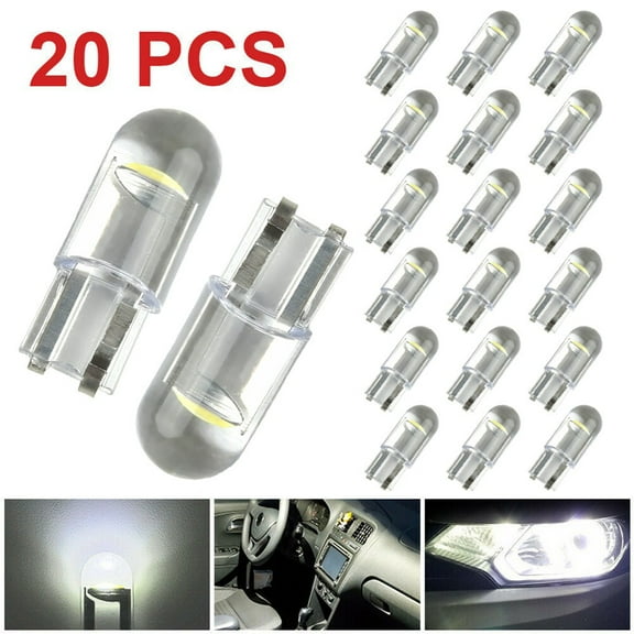 Mduoduo 20pcs Car Interior LED Bulbs T10 COB Dome Reading Map Light 6000K Universal 12V Automobile Decoration Light Car Accessories