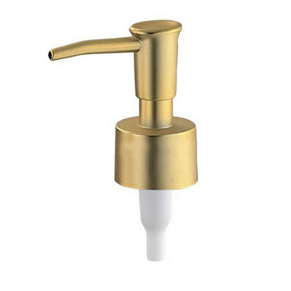 Mduoduo 28 Thread Plastic Lotion Pump Head Bathroom Spray Head Shower Gel Press Head,Matte Gold Pump Head 1 Set