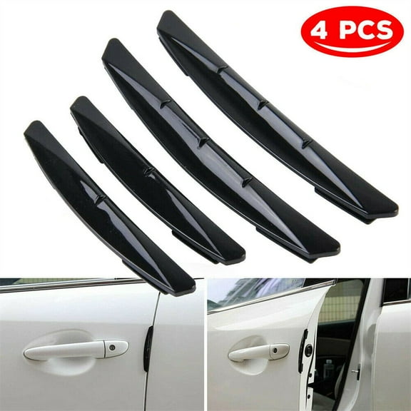 Mduoduo 4 Pcs Car Door Anti Collision Strips,Car Door Edge Guard Strip Scratch Protector Edge Protection Guard Trim Universal,Black