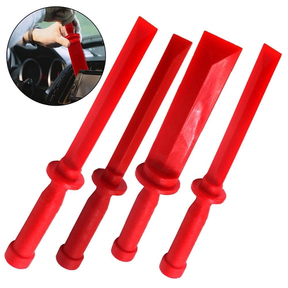Mduoduo 4Pcs Car Plastic Chisel Scraper Set Hand Adhesive Remover AUTO Body Glass Blade Repair Tools ABS Crowbar Car Accessories