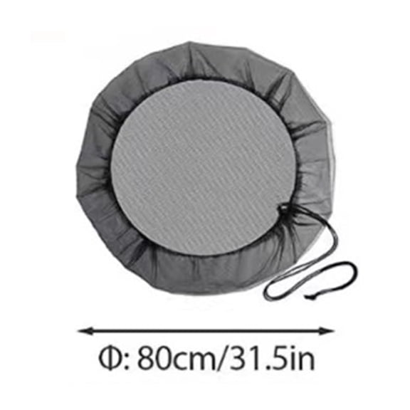 Dleadar Rain Bucket Net Cover with Drawstring 60-100cm Transparent Mesh PE Material Secure Straps for Water Bucket Protection Foliage Debris Fly Control Outdoor Garden