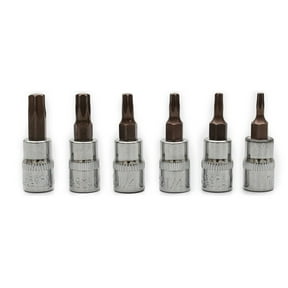 Mduoduo 6 Pcs 1/4 inch Hex Torx Screwdriver Bit Set Drive Socket Head Screwdriver T10-T40
