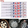 thumbnail image 1 of Mduoduo 6PC White Paint Pen Marker Waterproof Car Tyre Tire Tread CD Metal Permanent Paint Marker Graffti Oily Marker Lettering Car Accessories, 1 of 10