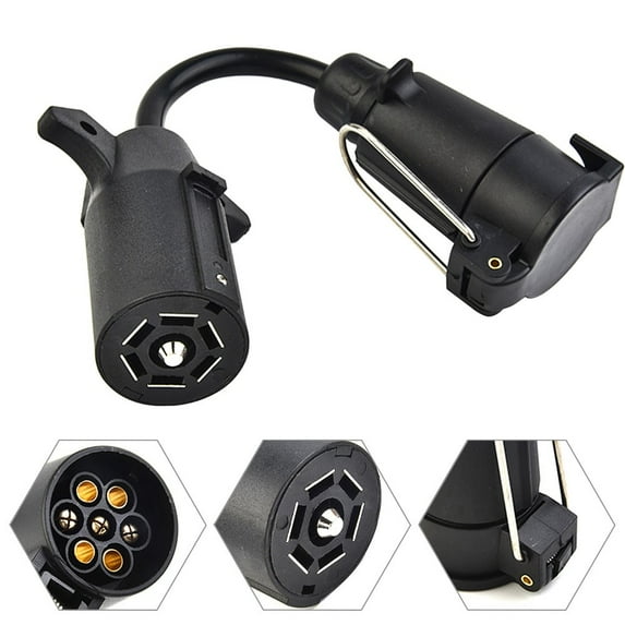 Mduoduo 7Blade RV To 7-Pin Trailer Connector Towbar Towing Plug Adapter Durable Waterproof RV Plugs Socket Adapter Protects Accessories Car Accessories