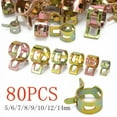 thumbnail image 1 of Mduoduo 80Pcs Spring Clip Fastener Kit Automotive Vacuum Fuel Line Hose Pinch Clamp 5/6/7/8/9/10/12/14mm Air Hose Tube Water Pipe Car Accessories, 1 of 10
