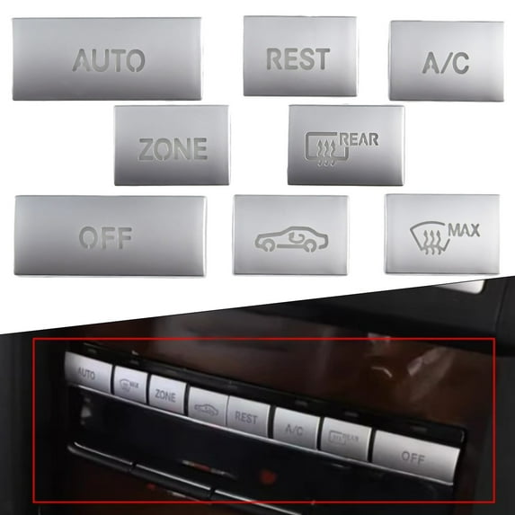 Mduoduo 8pcs Center Console Button Cover Air Conditioner B Type Button Cover Decoration For Mercedes For E Class W212 C207 2009-2015 Car Accessories