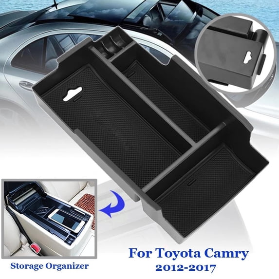 Mduoduo Car Armrest Box Center Console Storage Glove Box Organizer Insert Tray For Toyota For Camry 2012 2013 2014 2015 2016 2017 Car Accessories