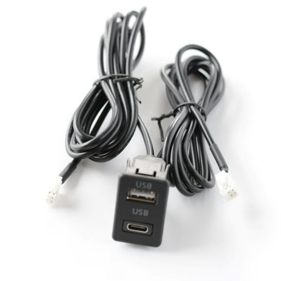 Mduoduo Car- Dash Mount USB+TYPE-C Port- Panel Interface Extension 145cm- Cable Adapter Android- Multimedia Head Unit- Accessories Car Accessories