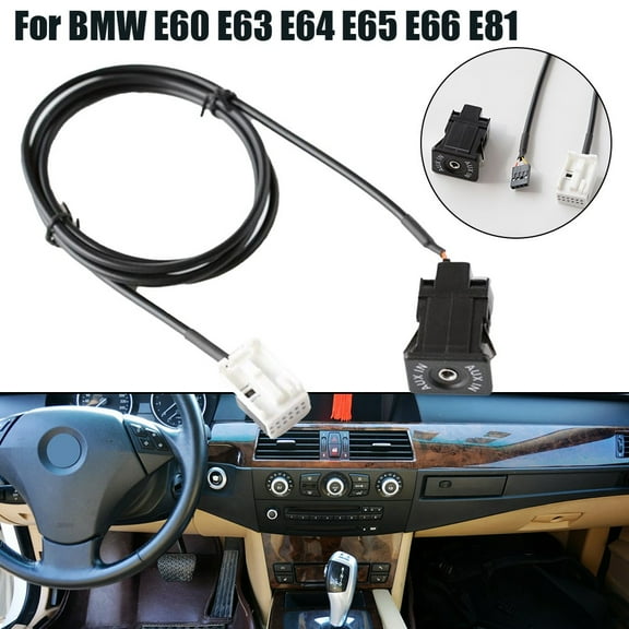 Mduoduo Car Extend Aux Cable AUX Cable For BMW E60 E63 E64 E65 E66 E81 E82 E87 E88 Secure Connection 12Pin Plug Car Extend Aux Adapter Car Accessories
